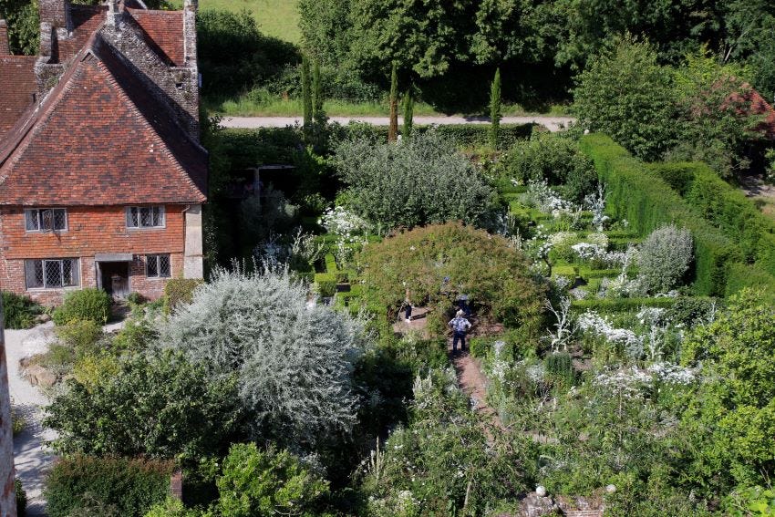 View from the Tower at Sissinghurst Castle Garden copyright Charles Hawes