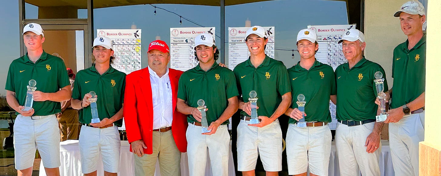 Baylor MGOLF wins Border Olympics