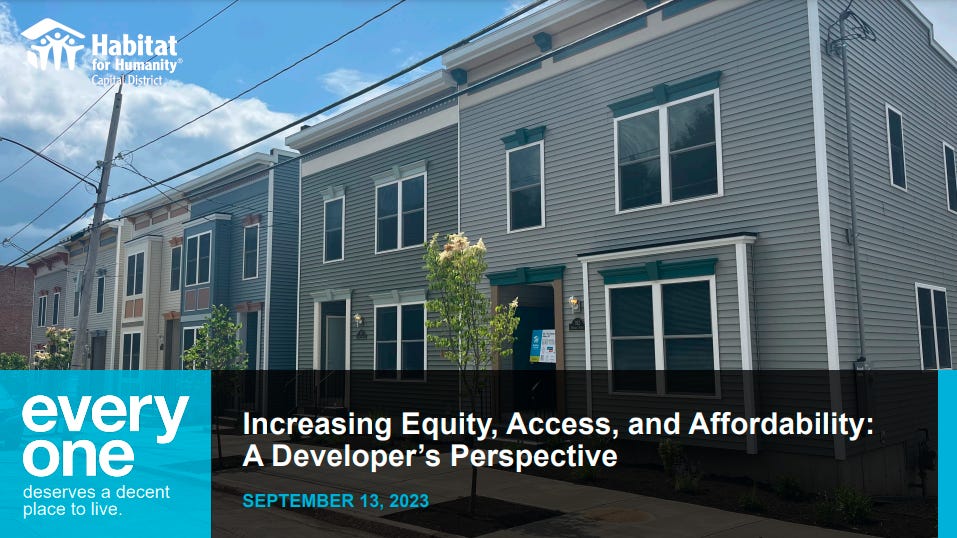 Increasing Equity, Access and Affordability: A Developer's Perspective (September 13, 2023)