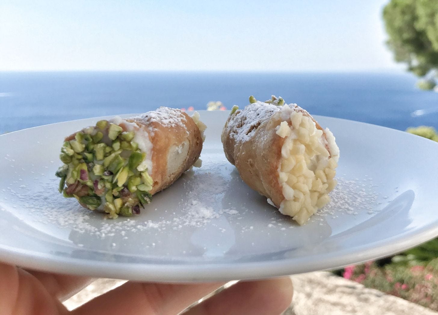 Cannoli. Comida Siciliana. Taormina