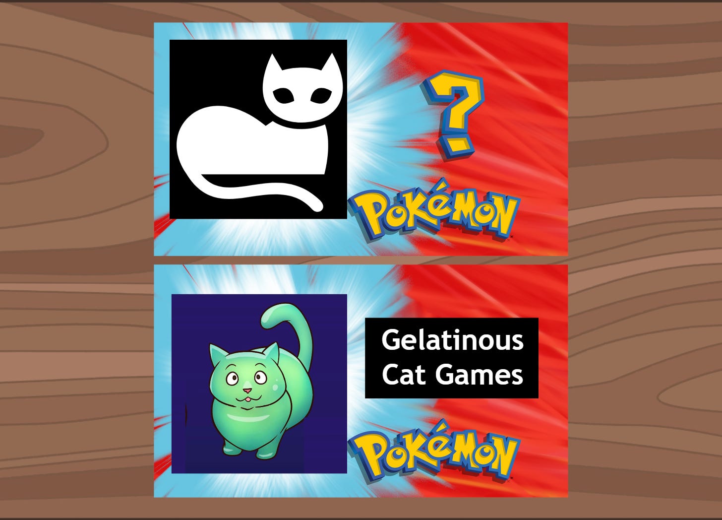 Who is that pokemon meme featuring old Cat Tale logo transforming into Gelatinous Cat logo