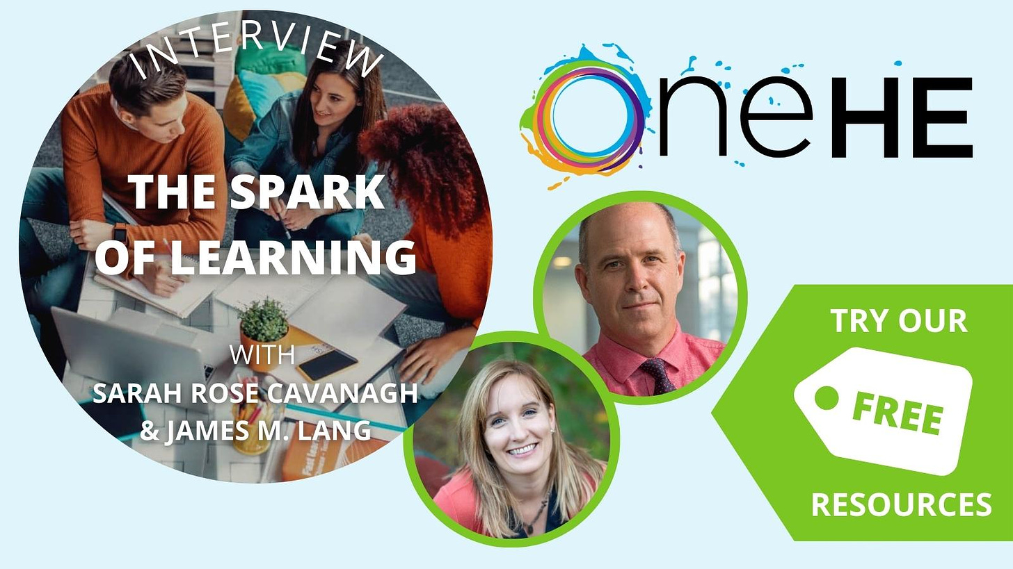 Flyer from ONEHE - Interview Spark of Learning Try Our Free Resources