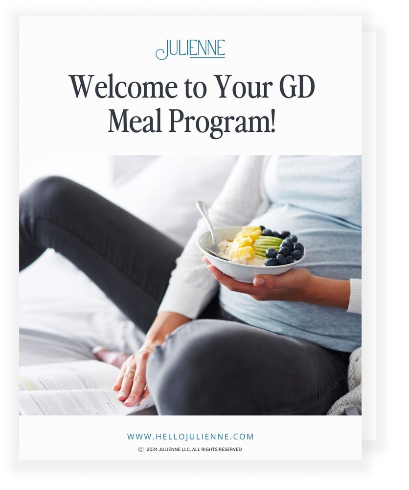 Julienne Meal Program Guide cover page