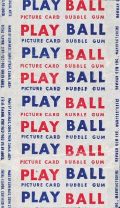 1948 Bowman baseball wrapper