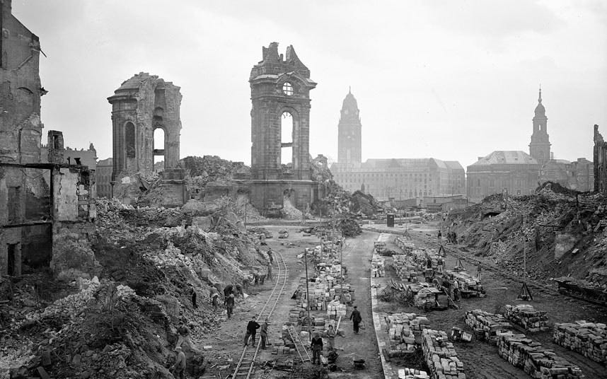 Beautiful landmarks destroyed by Second World War bombs - and resurrected