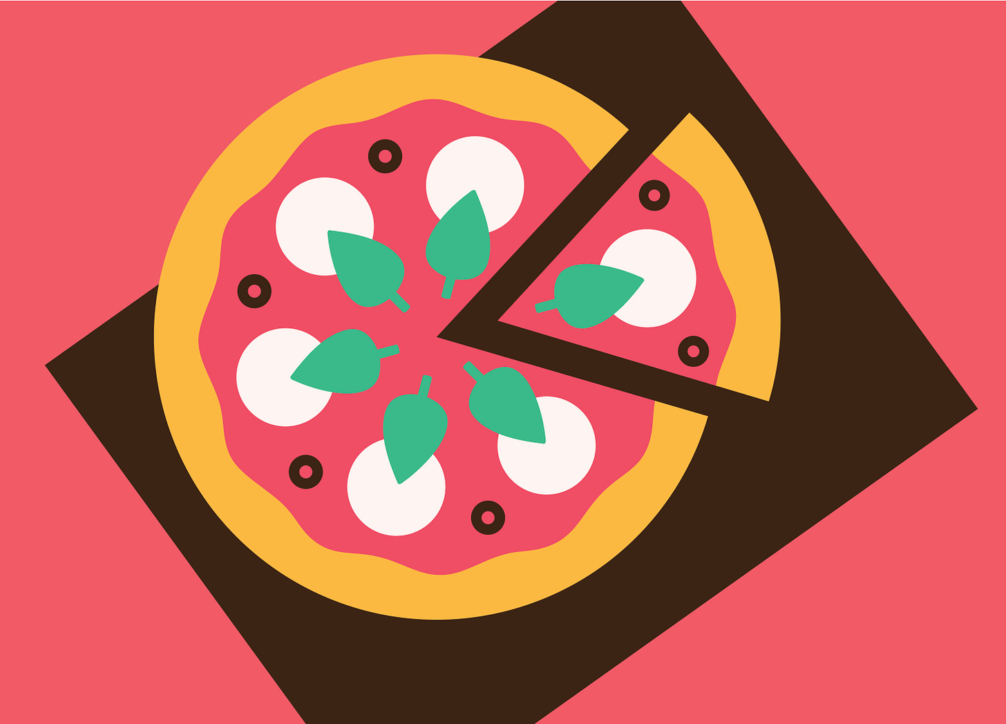 Graphic pizza illustration