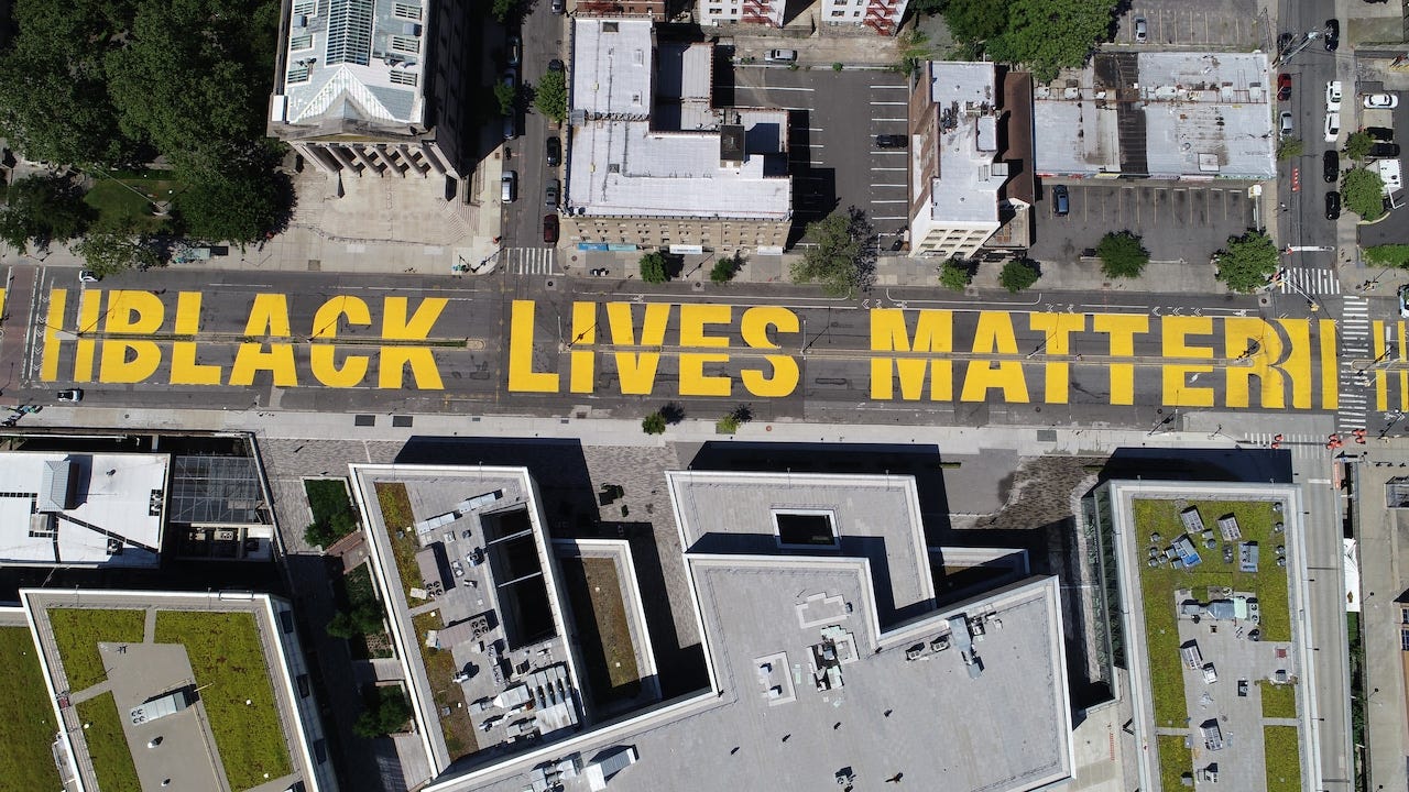 View Staten Island's massive Black Lives Matter street mural from above -  silive.com