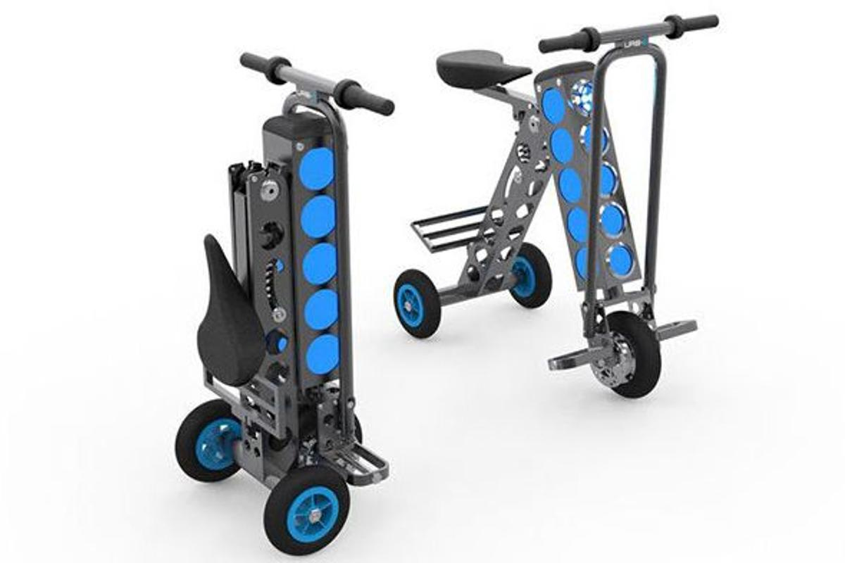 The Urb-E electric riding implement folds into a remarkably compact package (Photo: Urb-E)