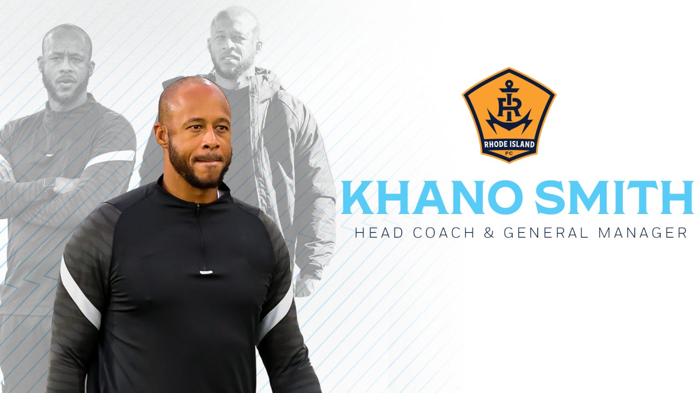 Rhode Island FC head coach and general manager Khano Smith