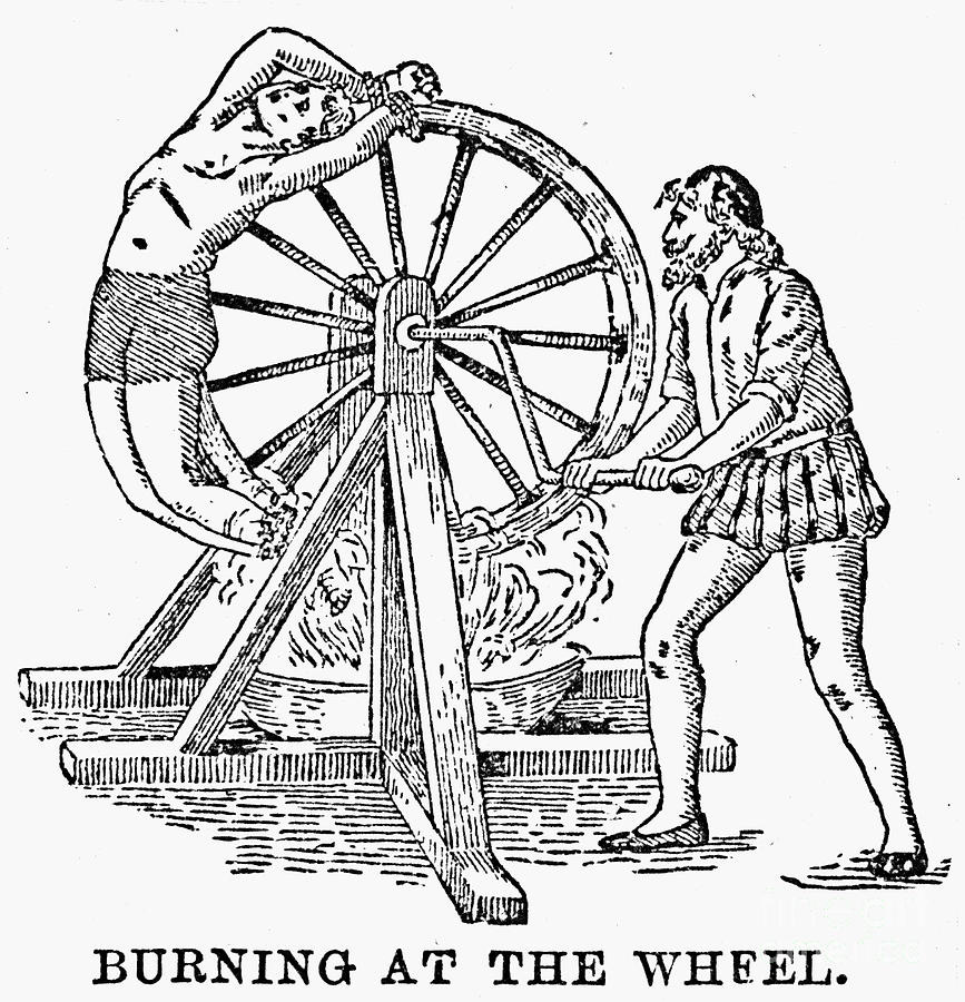 Torture: Burning At Wheel Photograph by Granger - Fine Art America