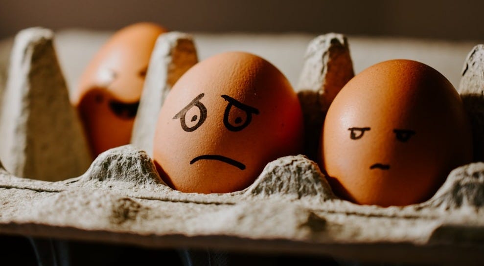brown eggs in a box