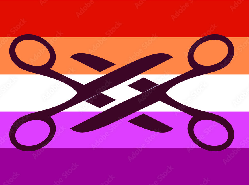 Ilustracao bandeira lesbica, lesbian flag, scissoring,tesourinha, lesbica,  sexo lesbico, lesbicas, amor, romance, comunidade gay, rainbow, pride, love  is love, sexo, gay, comunidade, tesouras, tesoura Stock Vector | Adobe Stock