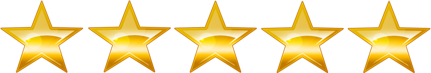 Download HD 5 Sparkling Gold Stars Rating - Transparent Background Five ...