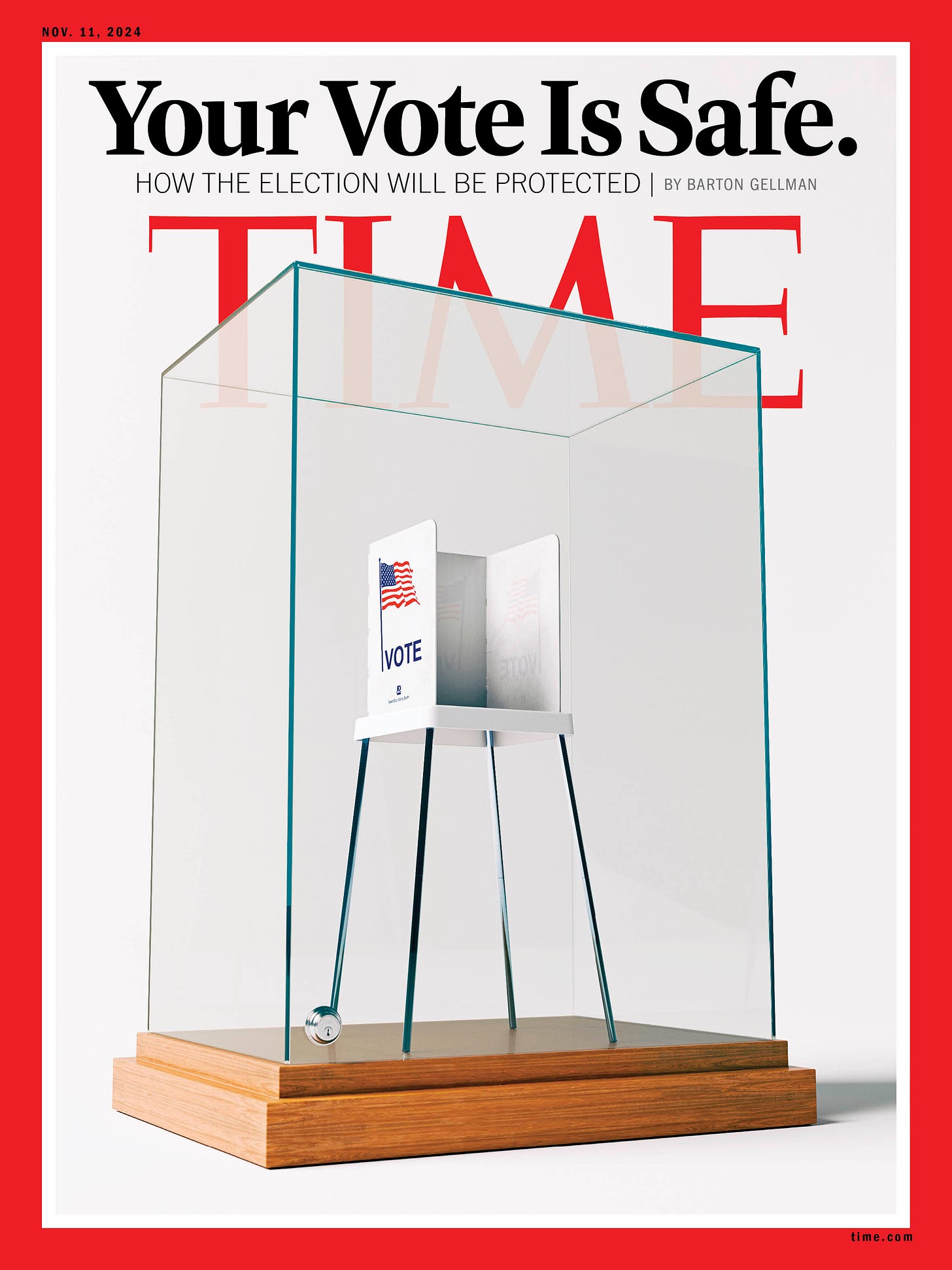 Vote Safe Election Time Magazine Cover