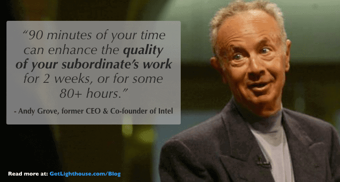 effective 1 on 1 meetings is something Andy Grove of intel believed deeply in