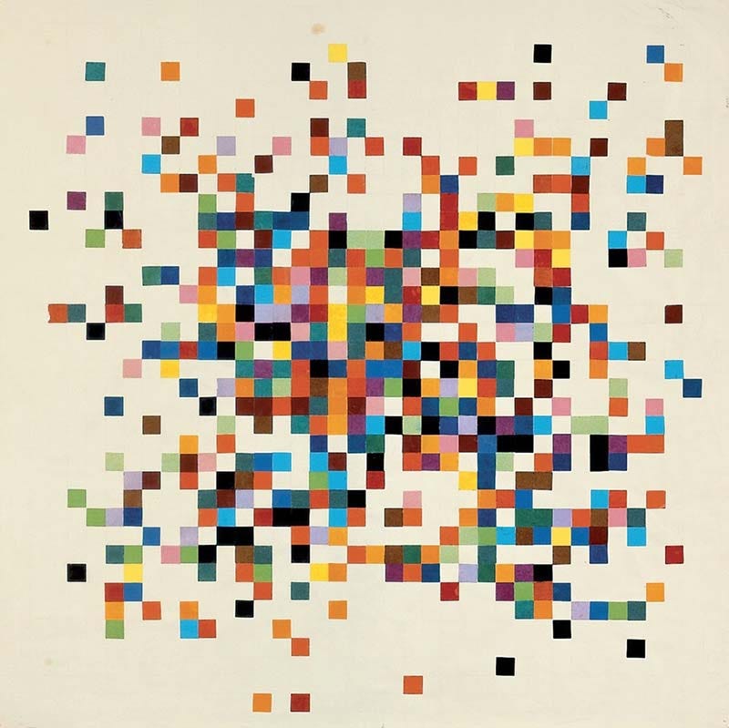 Ellsworth Kelly Spectrum Colors Arranged by Chance II, 1951 - Collage on paper