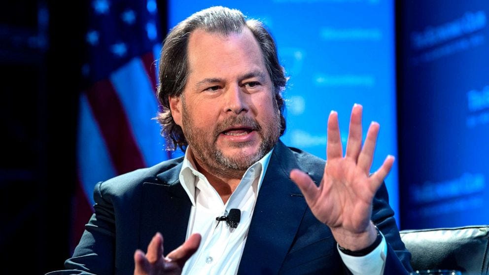 Salesforce CEO Marc Benioff explains how he responded when employees asked  about equal pay - Good Morning America