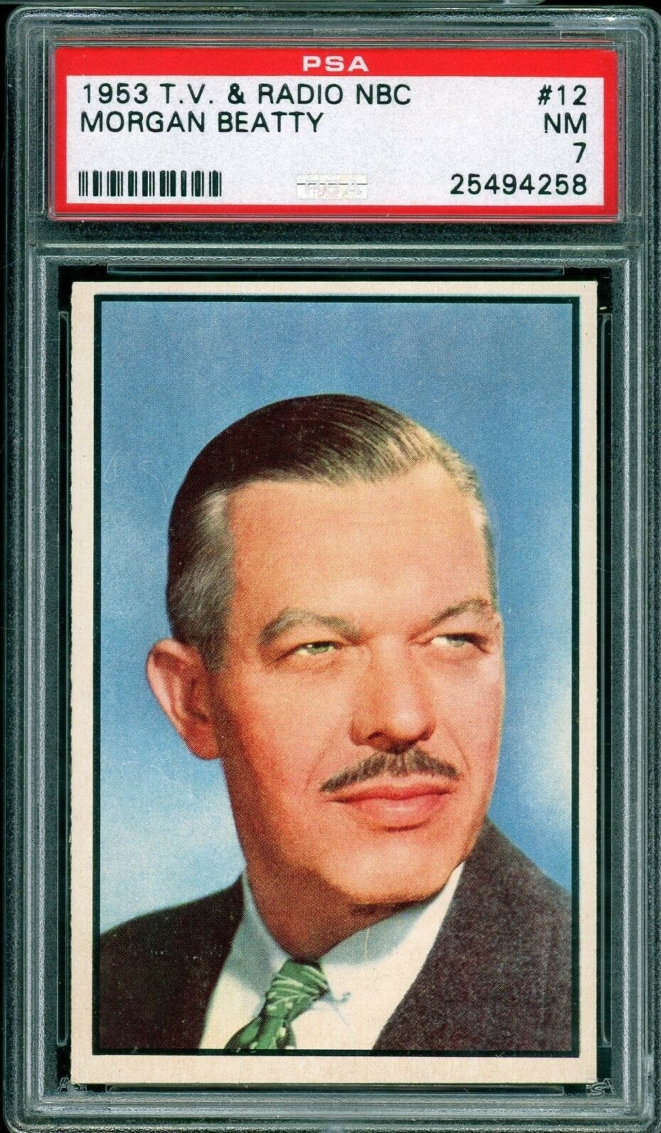 1953 TV & Radio Nbc #12 Morgan Beatty PSA 7