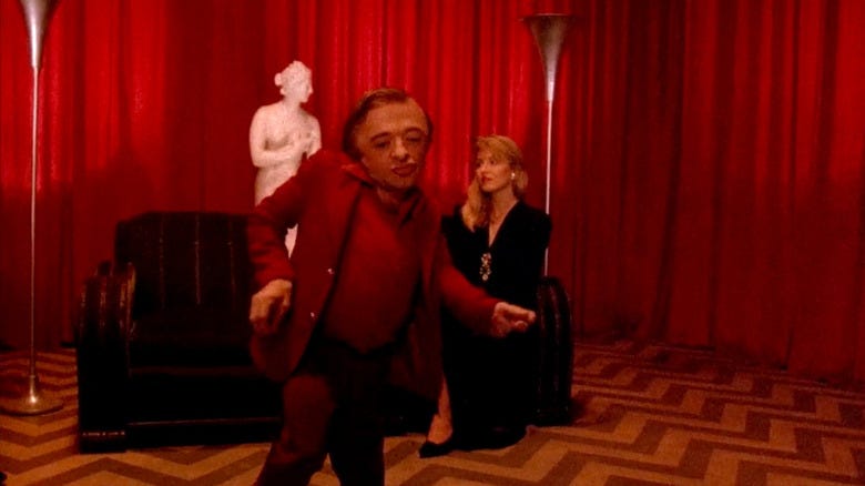 The Man from Another Place dances in the Red Room on Twin Peaks 