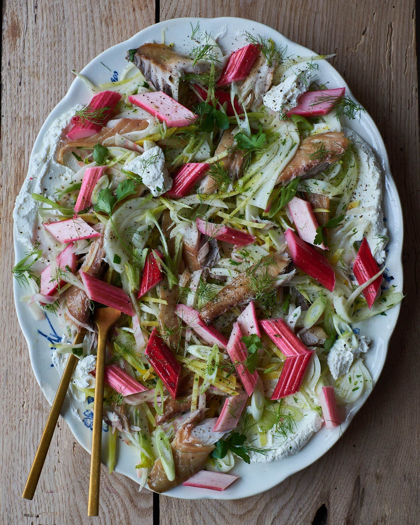 Rhubarb, Mackerel and Fennel Salad