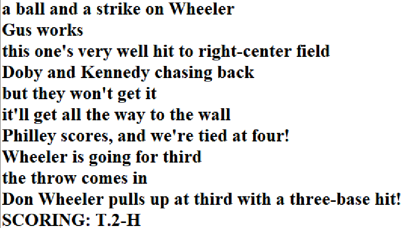 Diamond Mind Baseball Play By Play