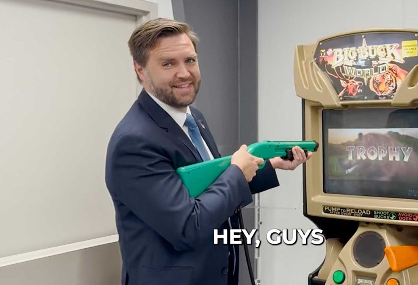 Incel hero JD Vance pretends to play a video game he's never heard of