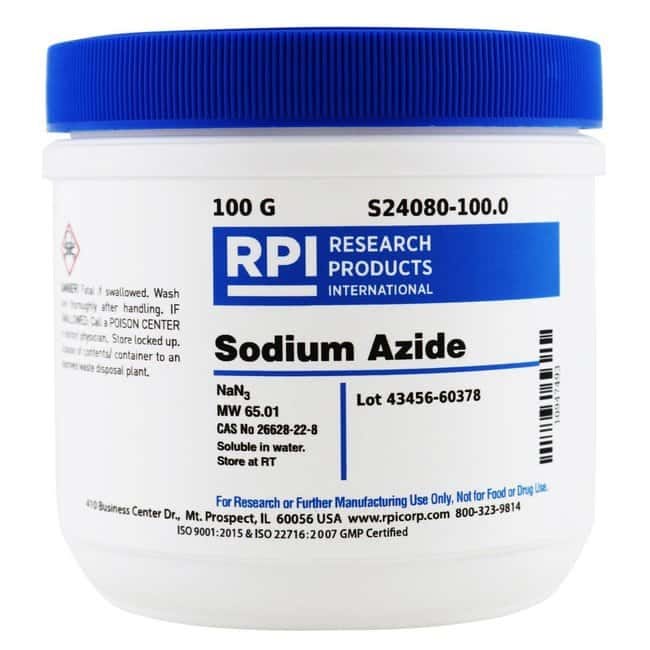 Research Products International Corp Sodium Azide, 100 Grams SODIUM ...