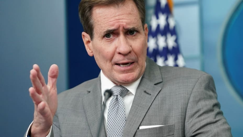 White House national security spokesperson John Kirby answers a question during a press briefing at the White House in Washington, U.S., January 3, 2024. REUTERS/Kevin Lamarque
