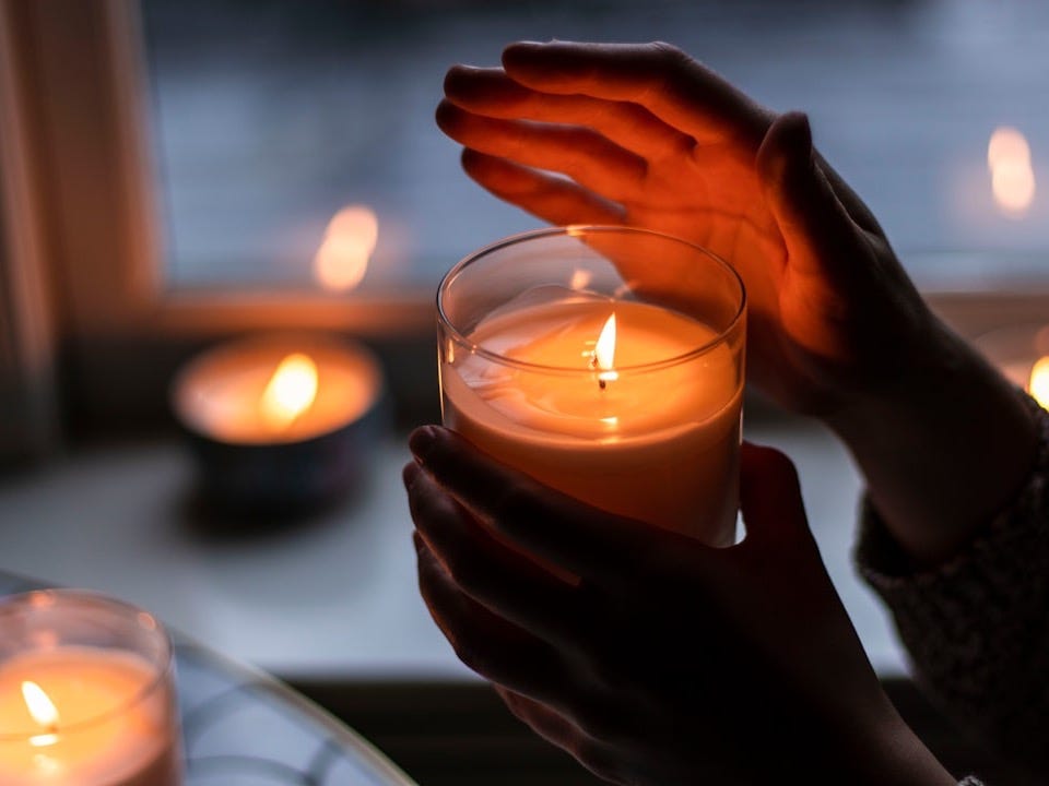 lighted candles