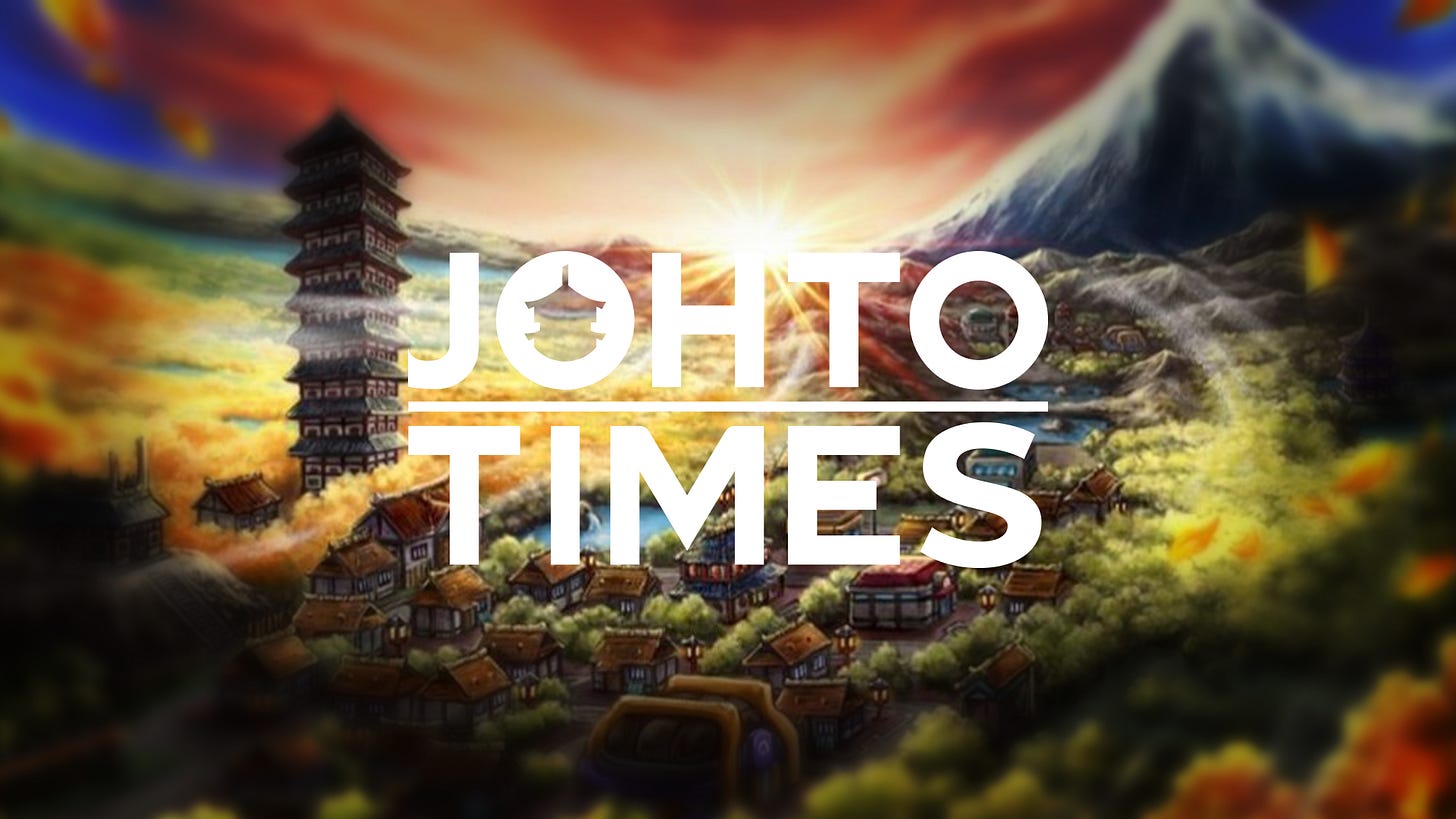 The new logo for Johto Times, introduced in 2025