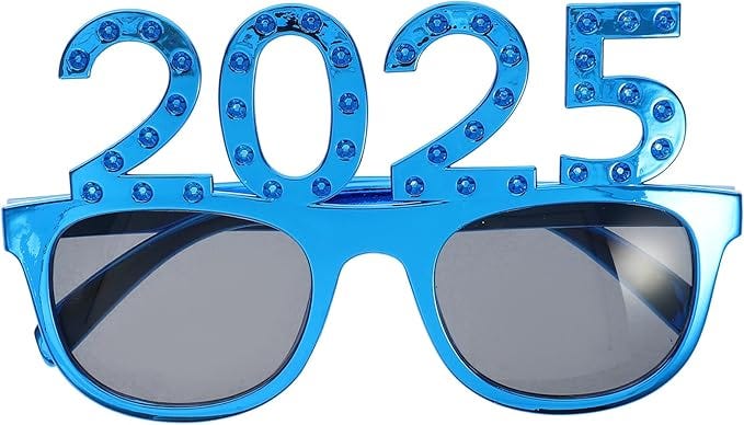 2025 novelty glasses with the number OVER the actual frames. Weak stuff.