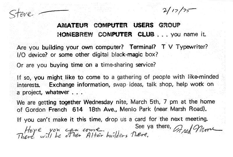 File:Invitation to First Homebrew Computer Club meeting.jpg