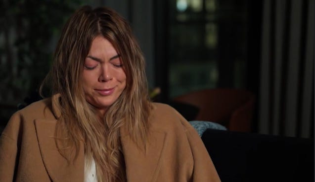 Jacqui Burfoot cries on MAFS 2025.