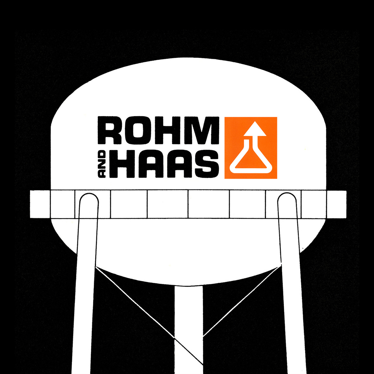 Clifford Stead Jr. and Lester Beall's 1965 logo for Rohm and Haas