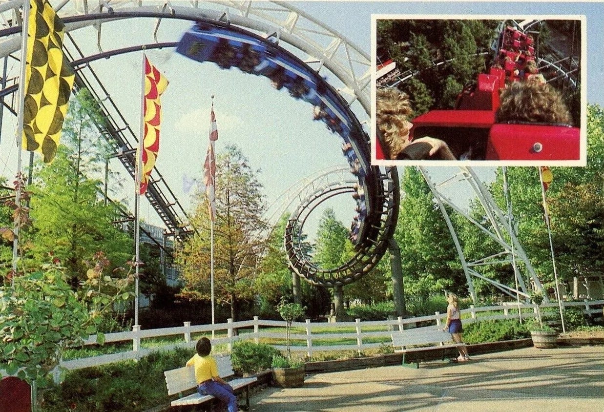 opryland usa wabash cannonball roller coaster