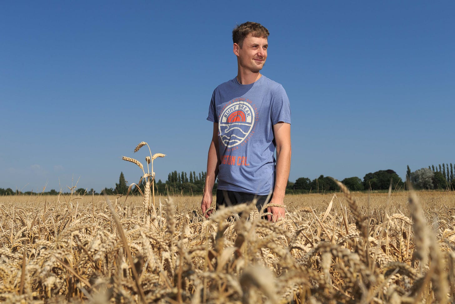 Thomas Gent on the family farm in South Lincolnshire