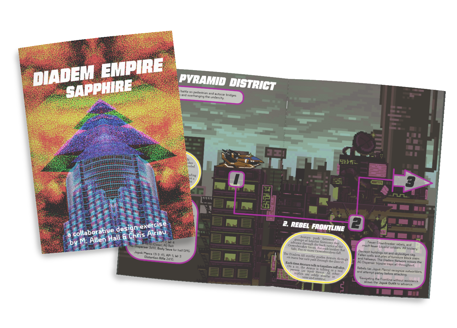 Image of Diadem Empire: Sapphire cover page and interior spread.