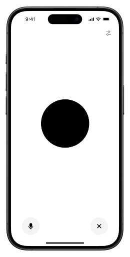 iPhone displaying the ChatGPT iOS app during an standard voice chat.