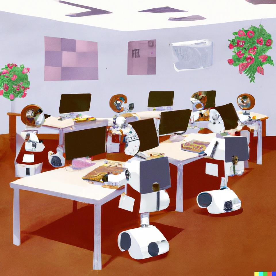 DALL·E office robots