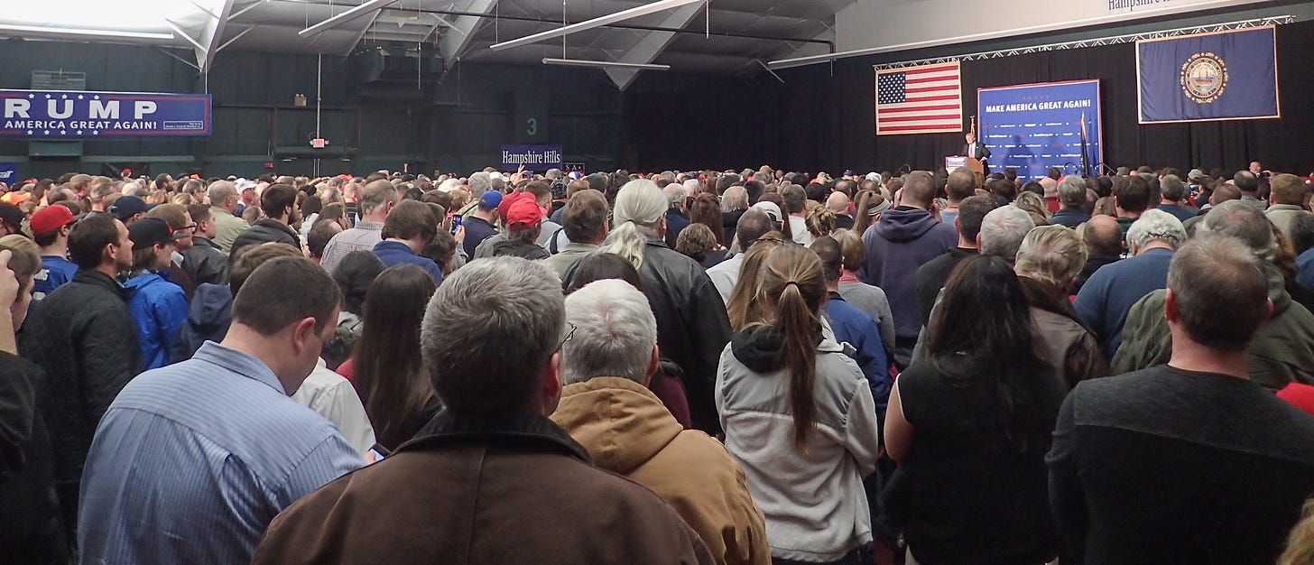 Crowd at Trump event