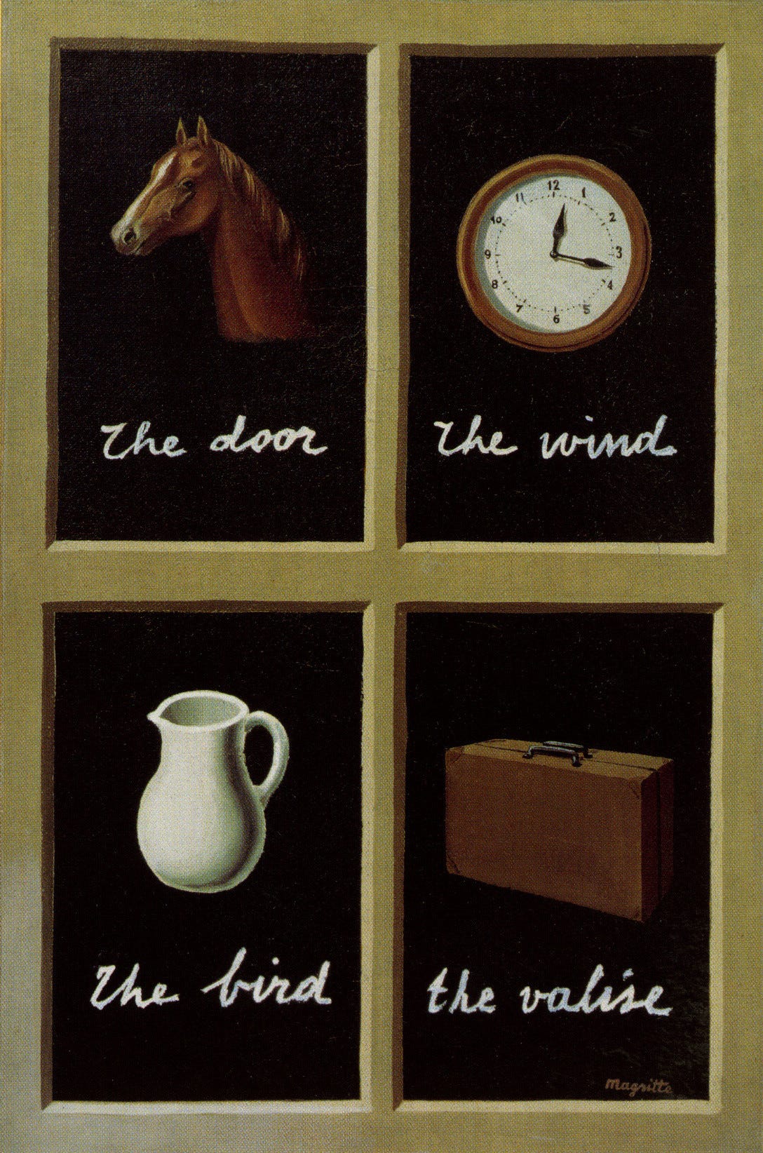 René Magritte. _La Clef des songes (The Interpretation of Dreams)._ Brussels, 1935