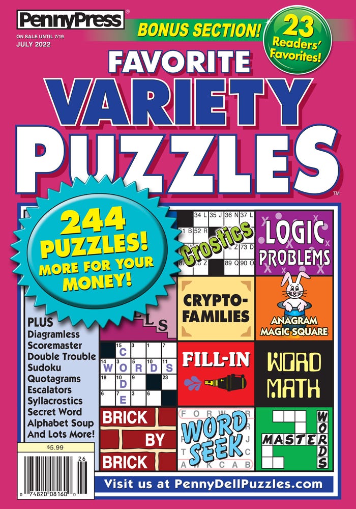 Favorite Variety Puzzles - Penny Dell Puzzles