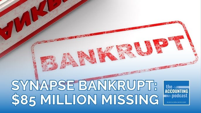 Synapse Bankruptcy: $85M in Customer Funds Missing, 200K Locked Out -  YouTube