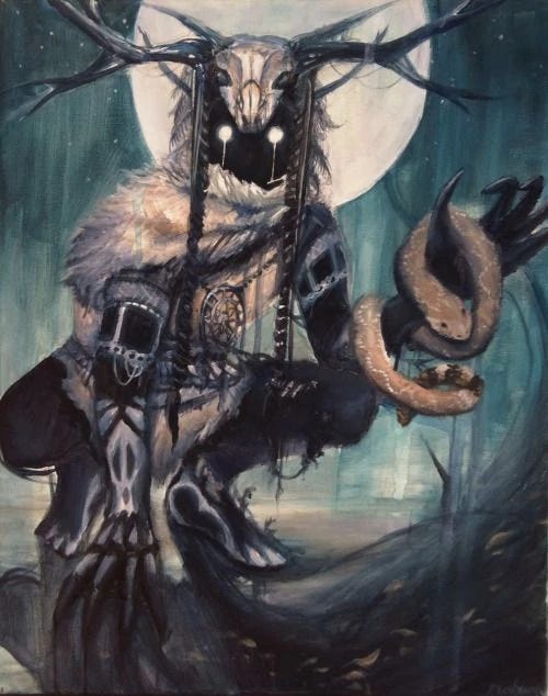 Artist Depiction of a Skinwalker