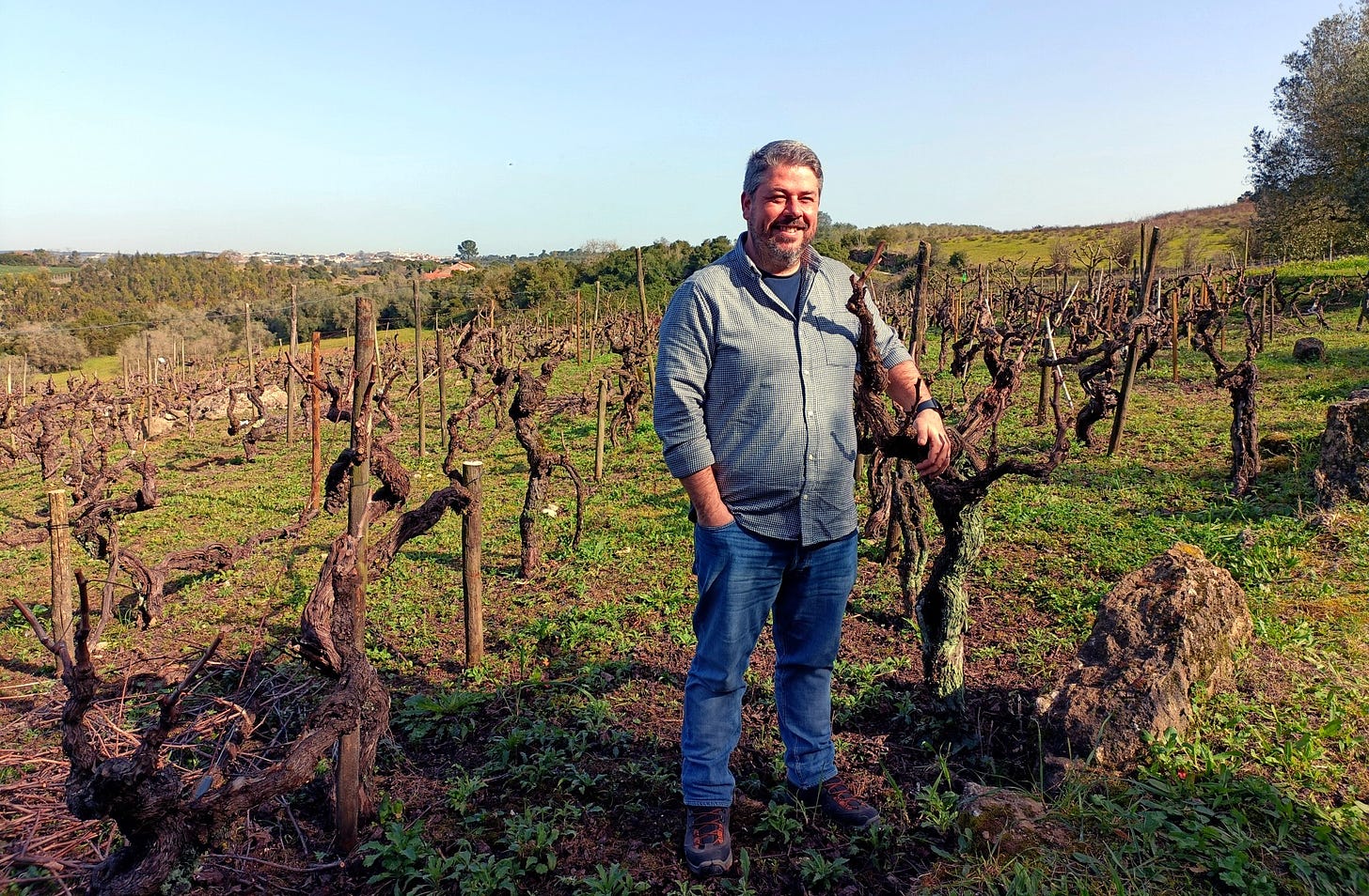 João Tereso with some 80 year old vines. Photo (C) Simon J Woolf.