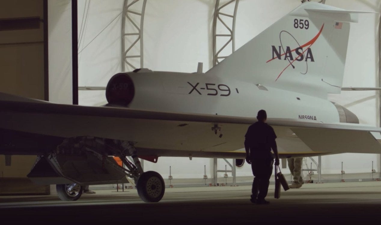 NASA apresenta oficialmente avião supersônico silencioso ‘filho do Concorde’ X-59. NASA apresenta oficialmente avião supersônico silencioso ‘filho do Concorde’ X-59.