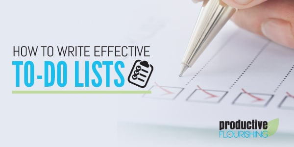 How to Write Effective To-do Lists