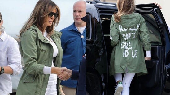 Melania Trump sets the record straight on the meaning behind her controversial 2018 jacket