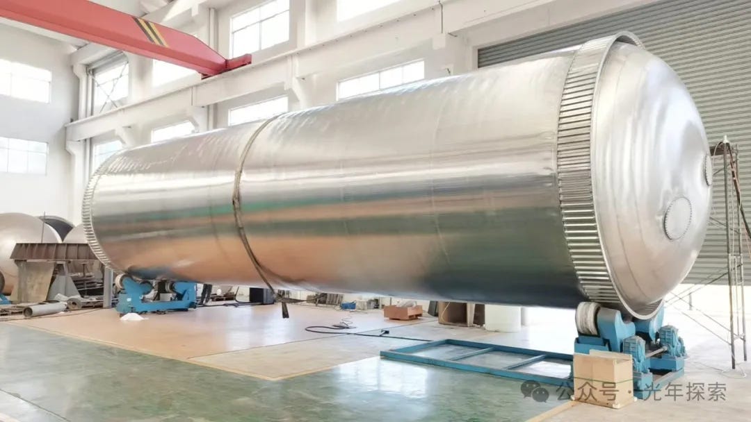 Light Year Exploration’s 3.8-meter diameter stainless steel propellant tank.