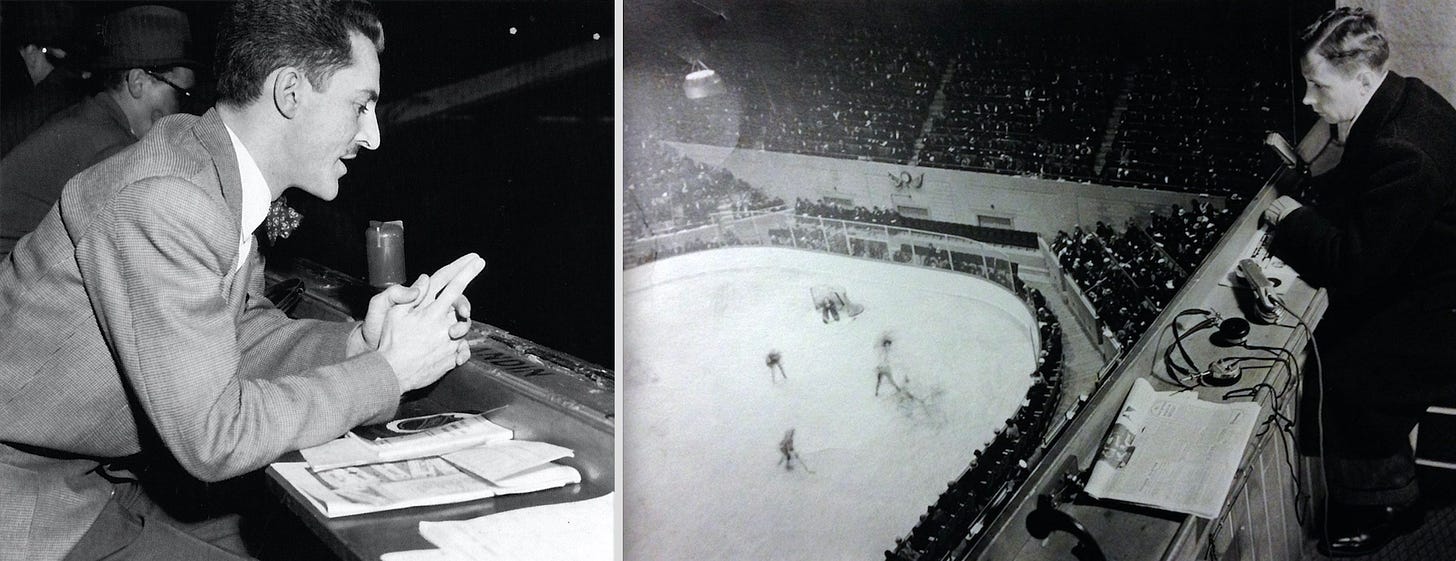Dave Stubbs 🇨🇦 on X: "This night in 1951: Audience of six (!) views CBC's  first televised NHL game, Leafs 2-0 over visiting Habs, cameras  transmitting to a TV in Maple Leafs